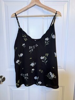Socialite Black Floral Spaghetti Strap Cami